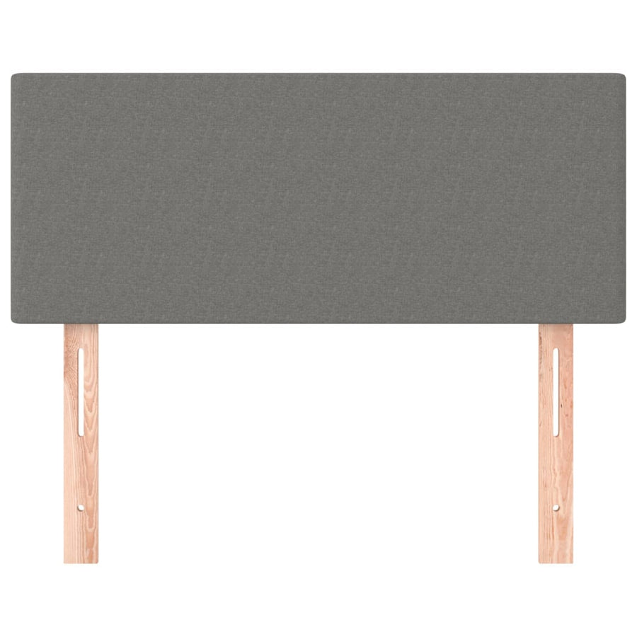 Hoofdbord 90x5x78/88 cm stof donkergrijs 90 cm Laag