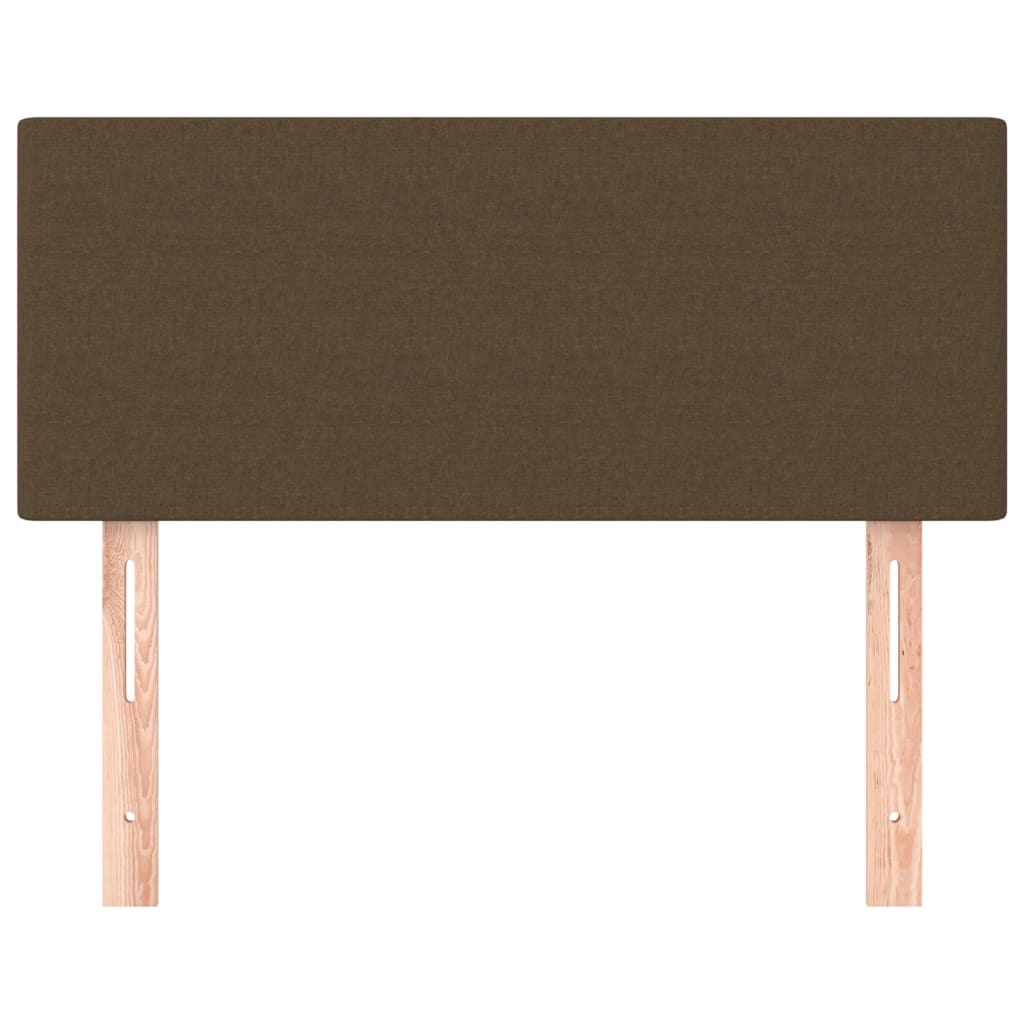 Hoofdbord 90x5x78/88 cm stof donkerbruin 90 cm Laag