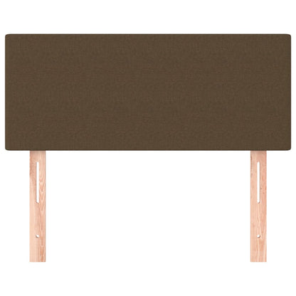 Hoofdbord 90x5x78/88 cm stof donkerbruin 90 cm Laag