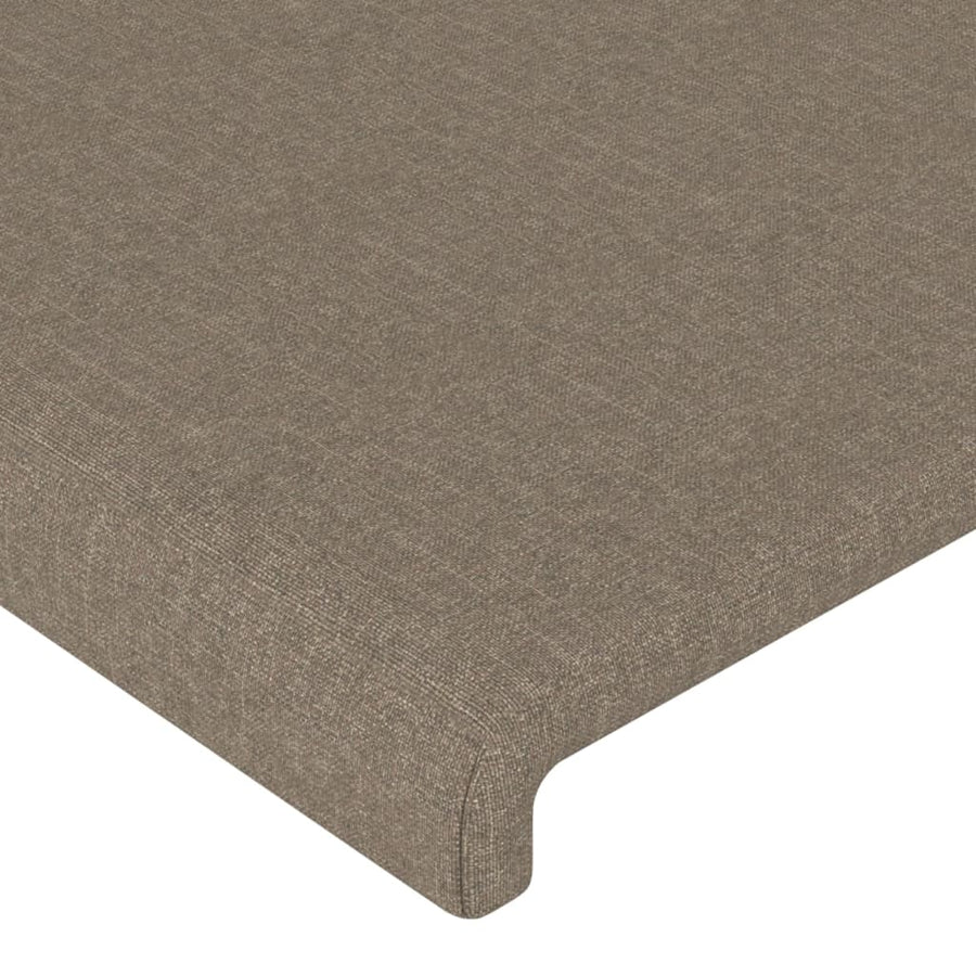 Hoofdbord 90X5X78/88 Cm Stof Taupe 1 90 cm Laag