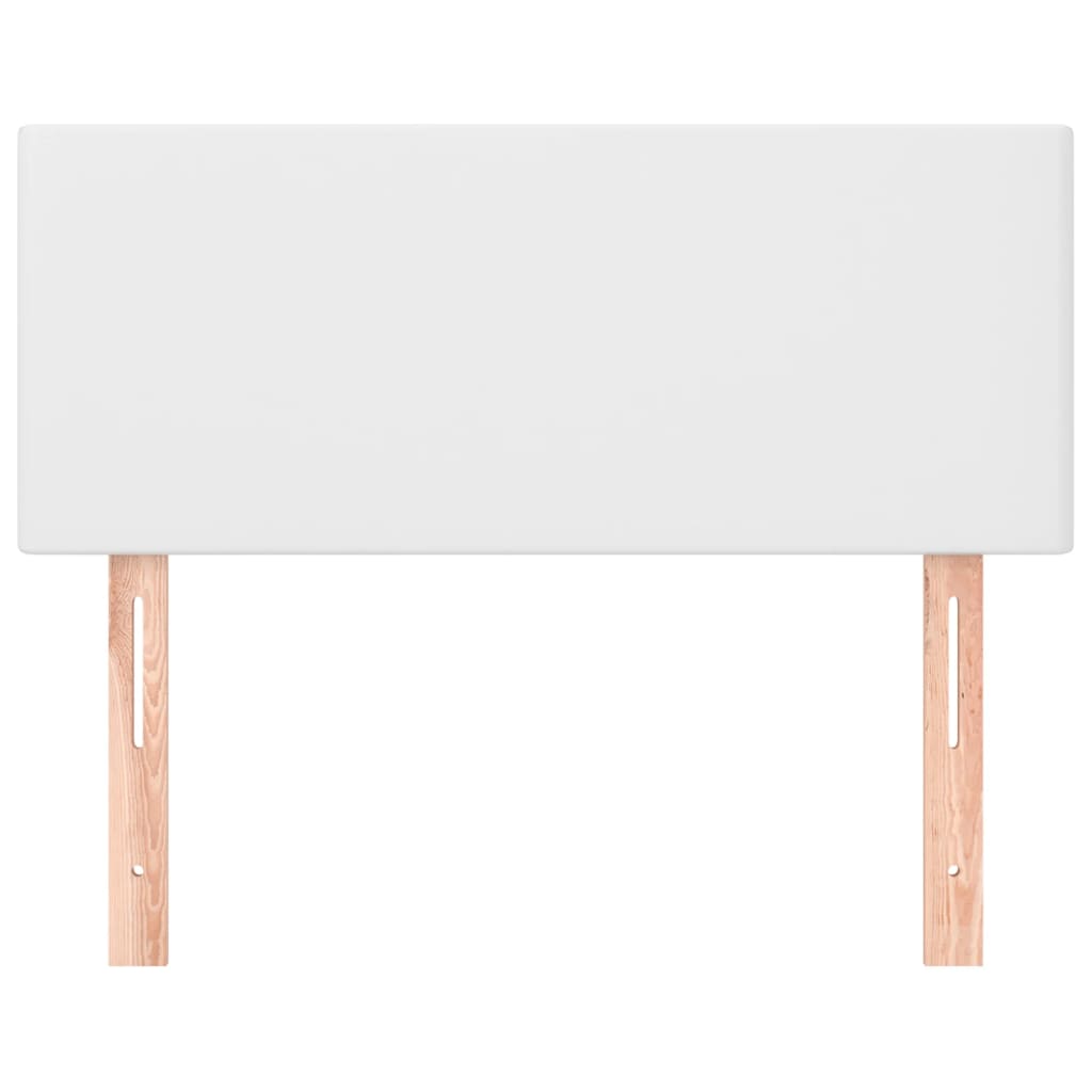 Hoofdbord 90X5X78/88 Cm Kunstleer Wit 90 cm Laag