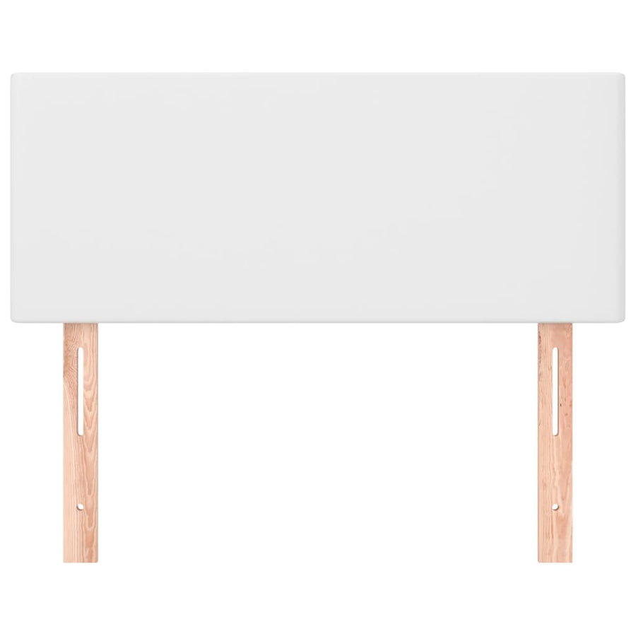 Hoofdbord 90X5X78/88 Cm Kunstleer Wit 90 cm Laag