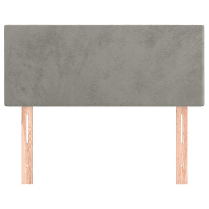Hoofdbord 90X5X78/88 Cm Fluweel Lichtgrijs 90 cm Laag