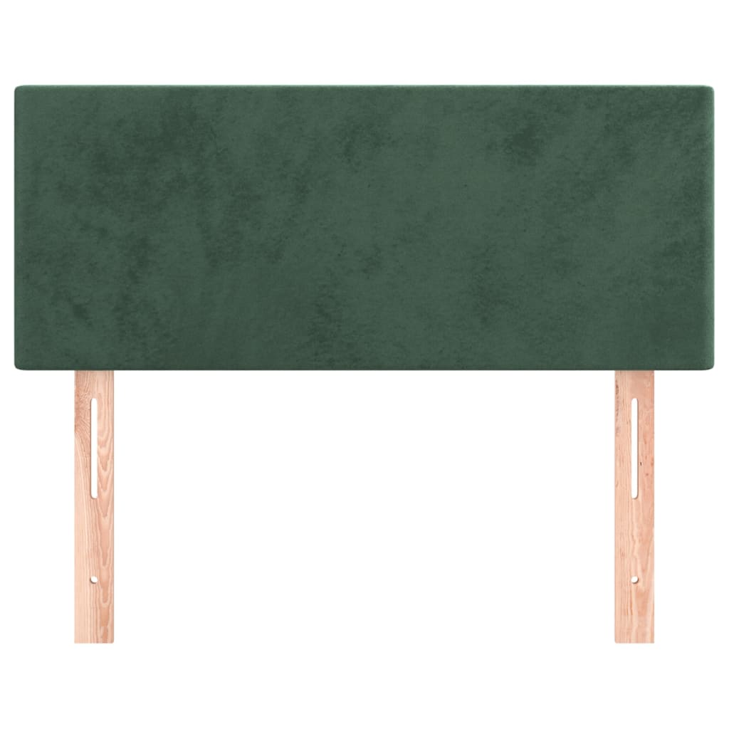 Hoofdbord 90X5X78/88 Cm Fluweel Donkergroen 90 cm Laag