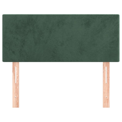 Hoofdbord 90X5X78/88 Cm Fluweel Donkergroen 90 cm Laag