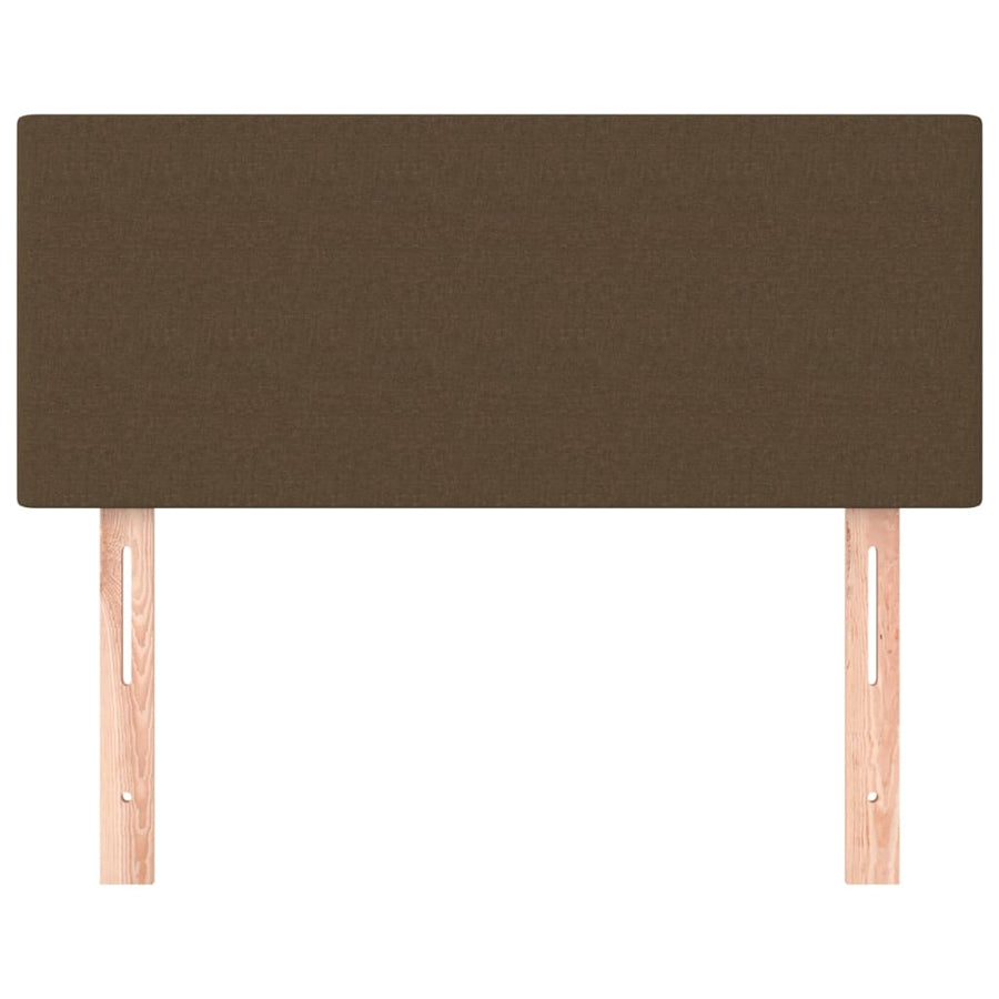 Hoofdbord 100x5x78/88 cm stof donkerbruin 100 cm Laag