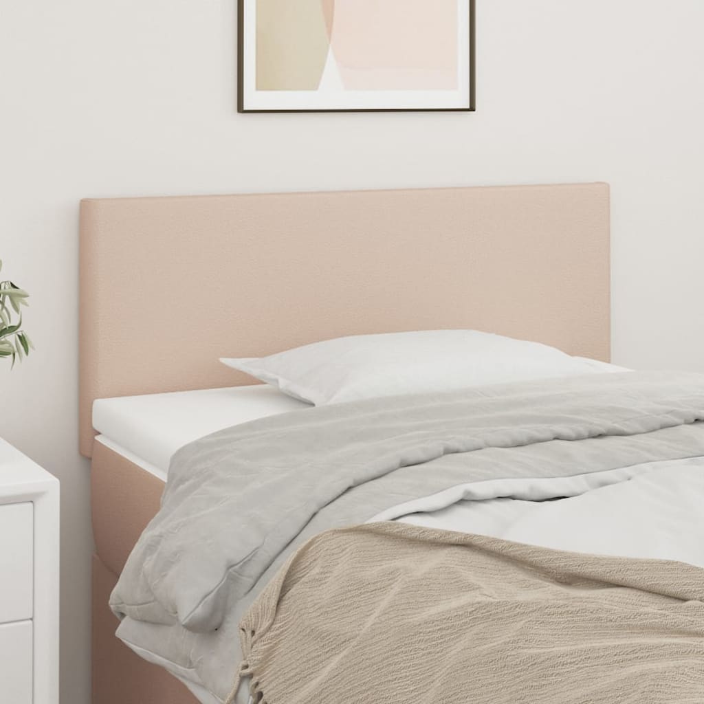 Hoofdbord 00X5X78/88 Cm Kunstleer Kleurig Cappuccino 100 cm Laag