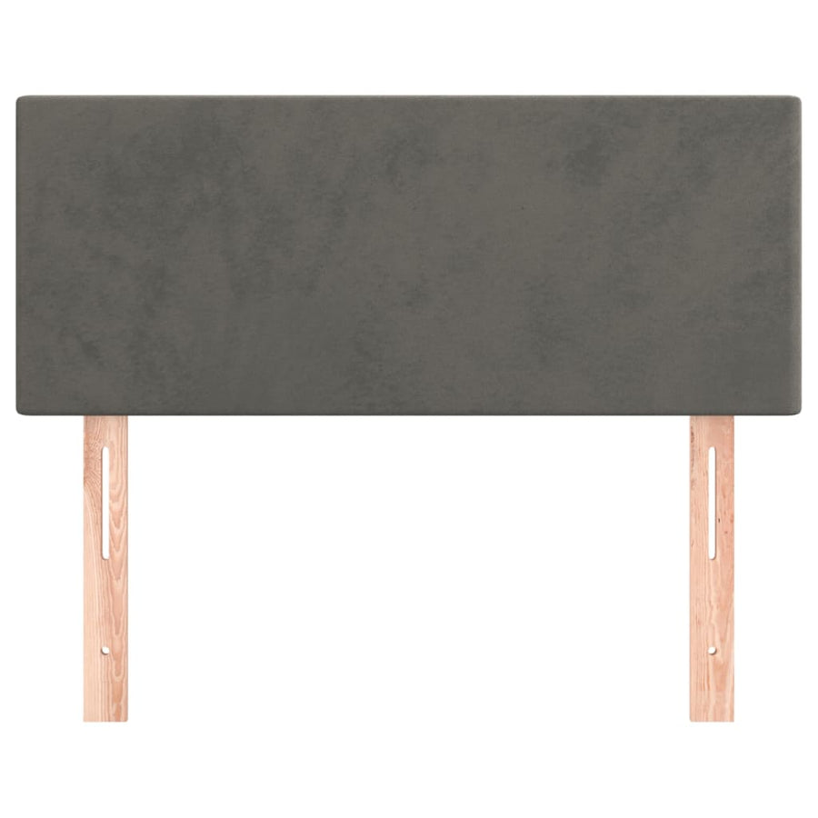 Hoofdbord 00X5X78/88 Cm Fluweel Donkergrijs 100 cm Laag