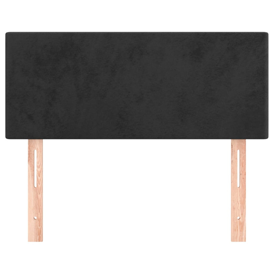 Hoofdbord 100X5X78/88 Cm Fluweel Zwart