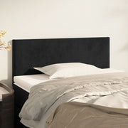 Hoofdbord 100x5x78/88 cm fluweel zwart