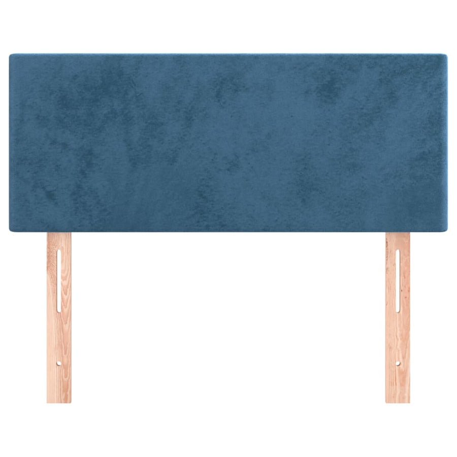 Hoofdbord 00X5X78/88 Cm Fluweel Donkerblauw 100 cm Laag
