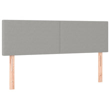Hoofdborden 2 St 72X5X78/88 Cm Stof Lichtgrijs 144 cm Laag