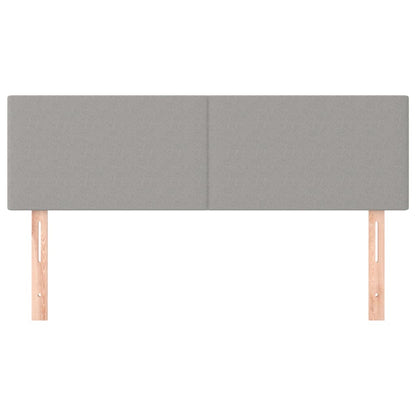 Hoofdborden 2 St 72X5X78/88 Cm Stof Lichtgrijs 144 cm Laag