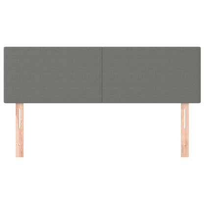 Hoofdborden 2 st 72x5x78/88 cm stof donkergrijs 144 cm Laag