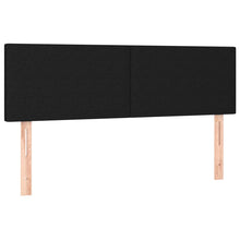 Hoofdborden 2 st 72x5x78/88 cm stof zwart 144 cm Laag