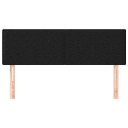 Hoofdborden 2 st 72x5x78/88 cm stof zwart 144 cm Laag