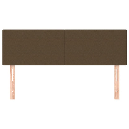 Hoofdborden 2 St 72X5X78/88 Cm Stof Donkerbruin