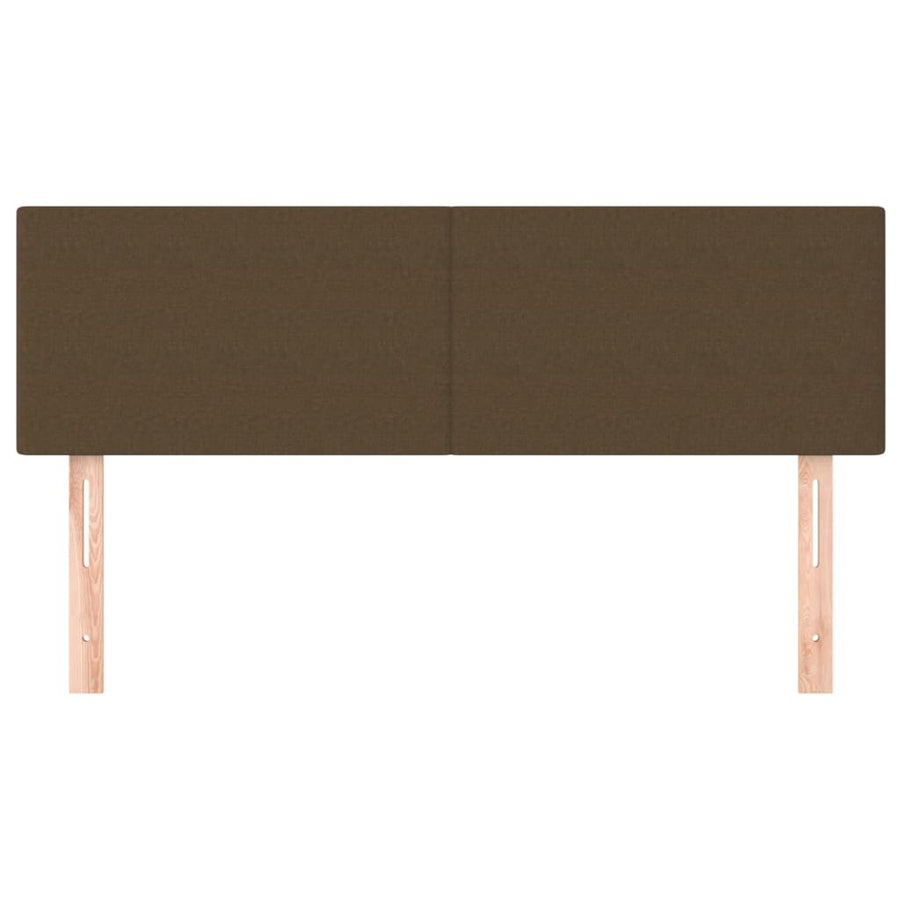 Hoofdborden 2 St 72X5X78/88 Cm Stof Donkerbruin