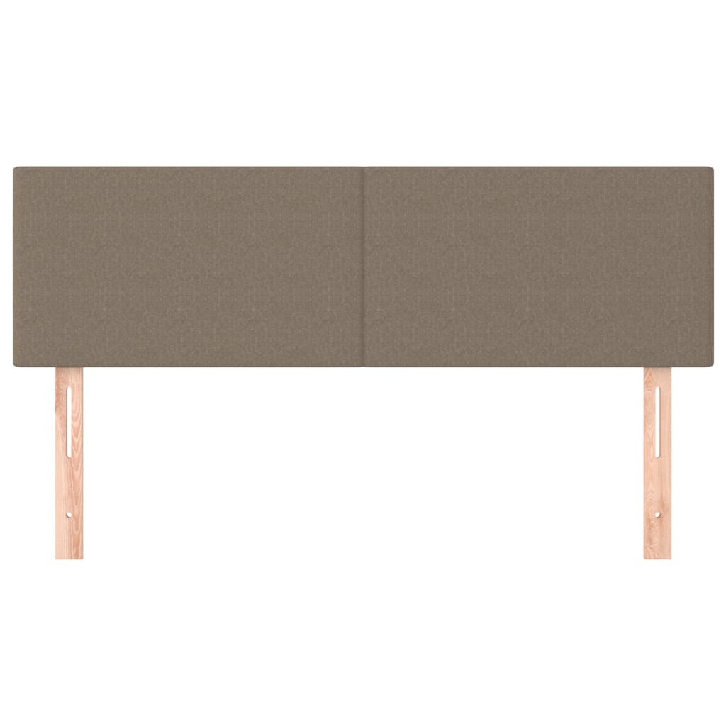 Hoofdborden 2 st 72x5x78/88 cm stof taupe 1 144 cm Taupe