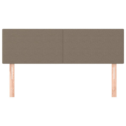 Hoofdborden 2 st 72x5x78/88 cm stof taupe 1 144 cm Taupe