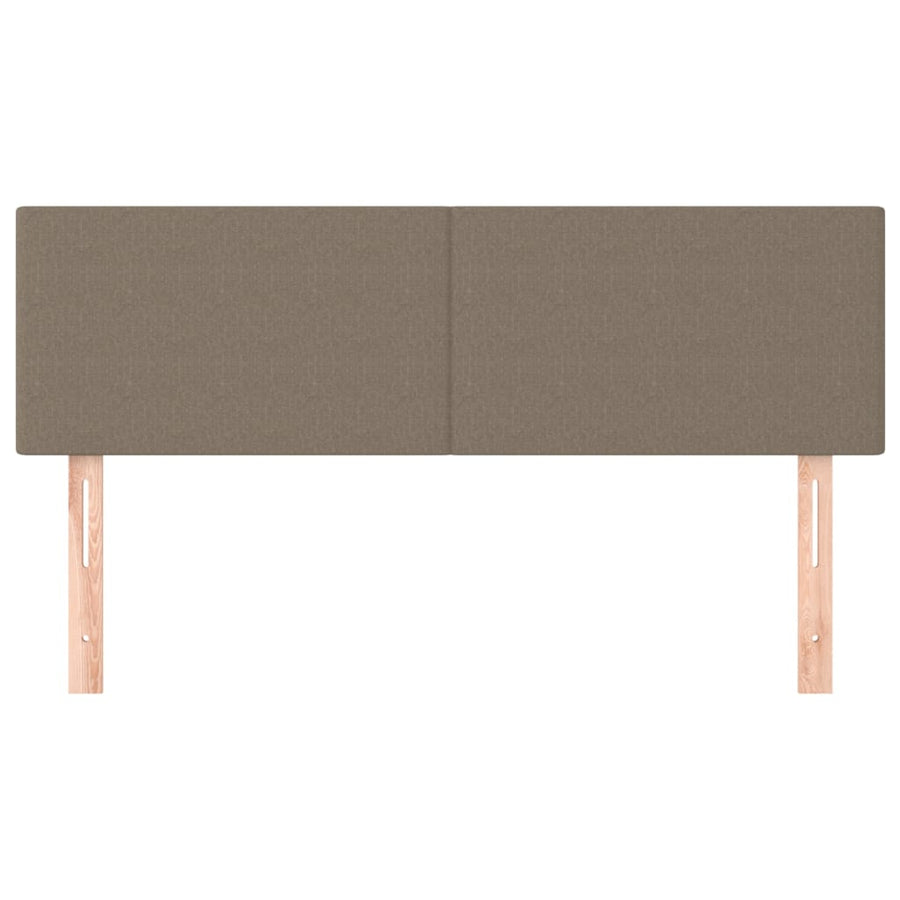 Hoofdborden 2 st 72x5x78/88 cm stof taupe 1 144 cm Taupe