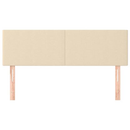 Hoofdborden 2 st 72x5x78/88 cm stof crèmekleurig 1 144 cm Crème