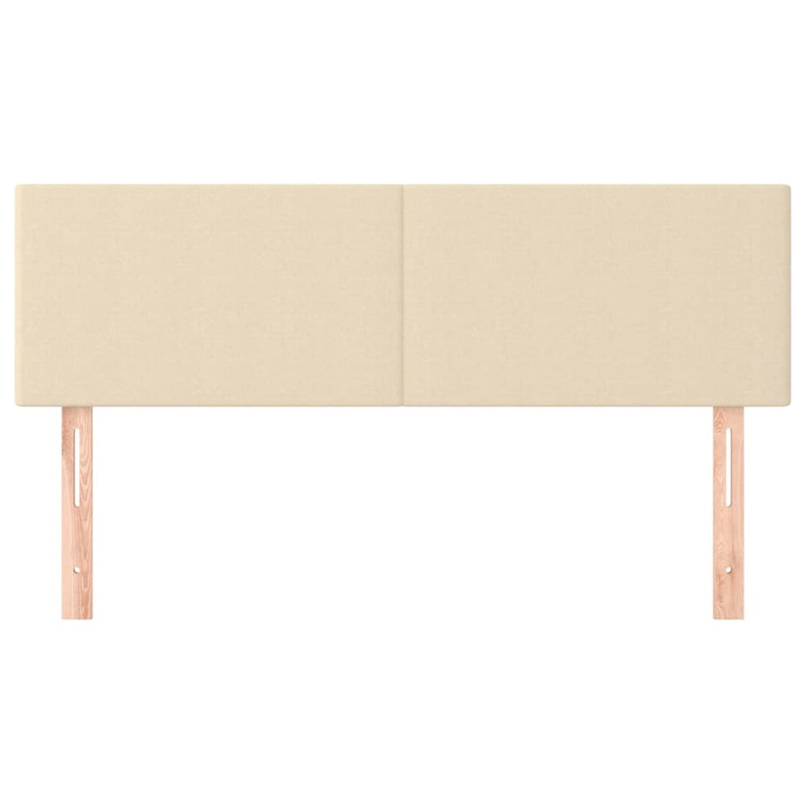 Hoofdborden 2 st 72x5x78/88 cm stof crèmekleurig 1 144 cm Crème