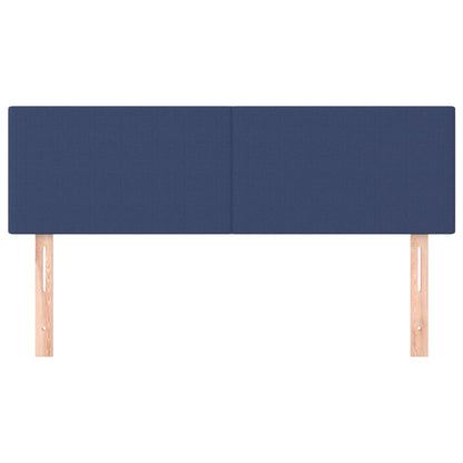 Hoofdborden 2 st 72x5x78/88 cm stof blauw 144 cm Laag