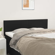 Hoofdbord kunstleer 72x5x78/88 cm zwart 2 stuks