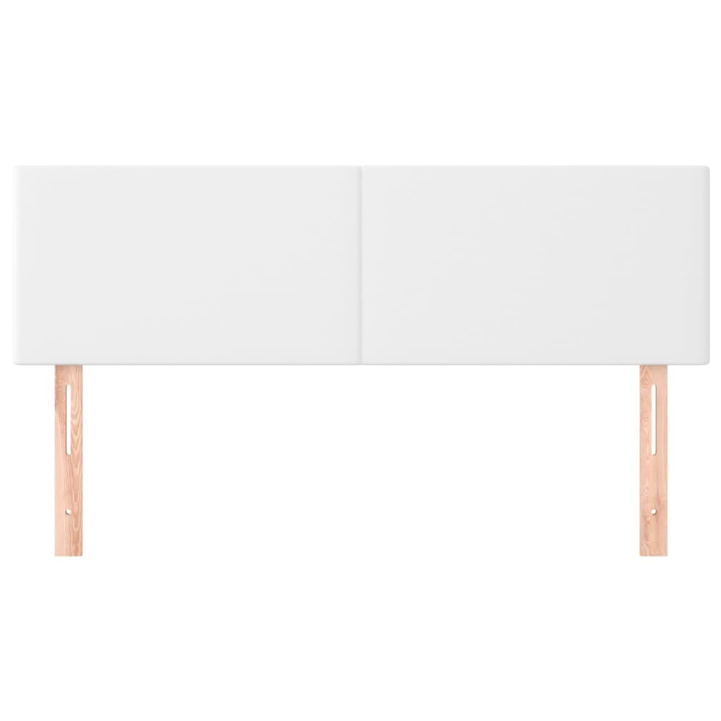 Hoofdborden 2 St 72X5X78/88 Cm Kunstleer Wit 144 cm Laag