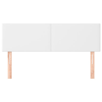 Hoofdborden 2 St 72X5X78/88 Cm Kunstleer Wit 144 cm Laag