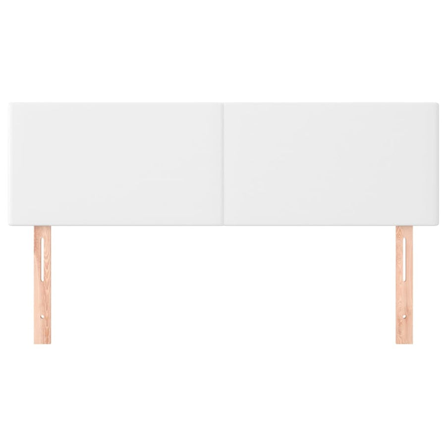 Hoofdborden 2 St 72X5X78/88 Cm Kunstleer Wit 144 cm Laag