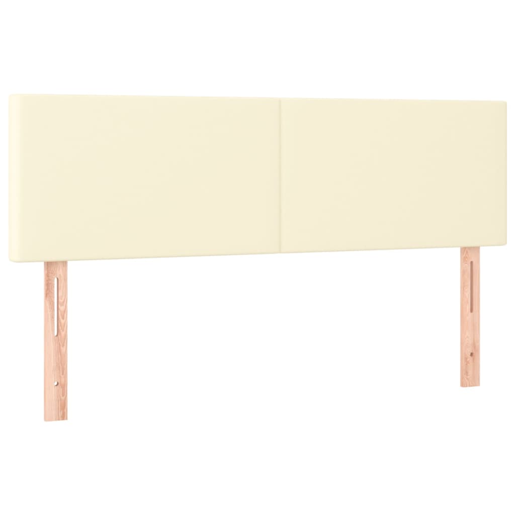 Hoofdborden 2 St 72X5X78/88 Cm Kunstleer Kleurig 1 144 cm crème