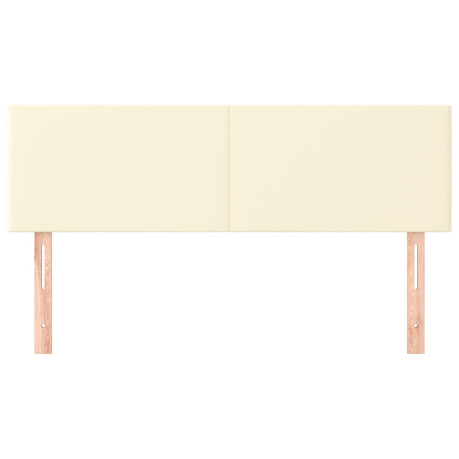 Hoofdborden 2 St 72X5X78/88 Cm Kunstleer Kleurig 1 144 cm crème