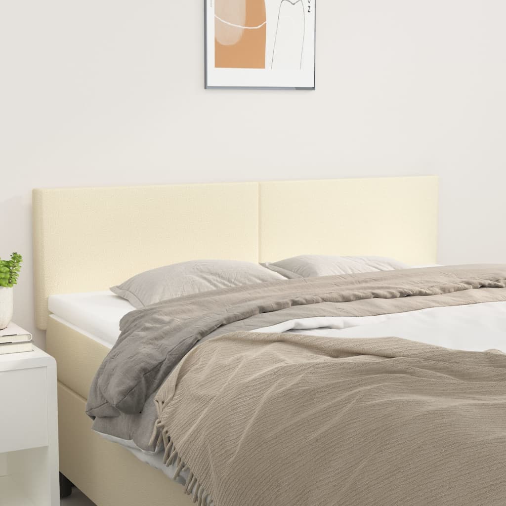 Hoofdborden 2 St 72X5X78/88 Cm Kunstleer Kleurig 1 144 cm crème