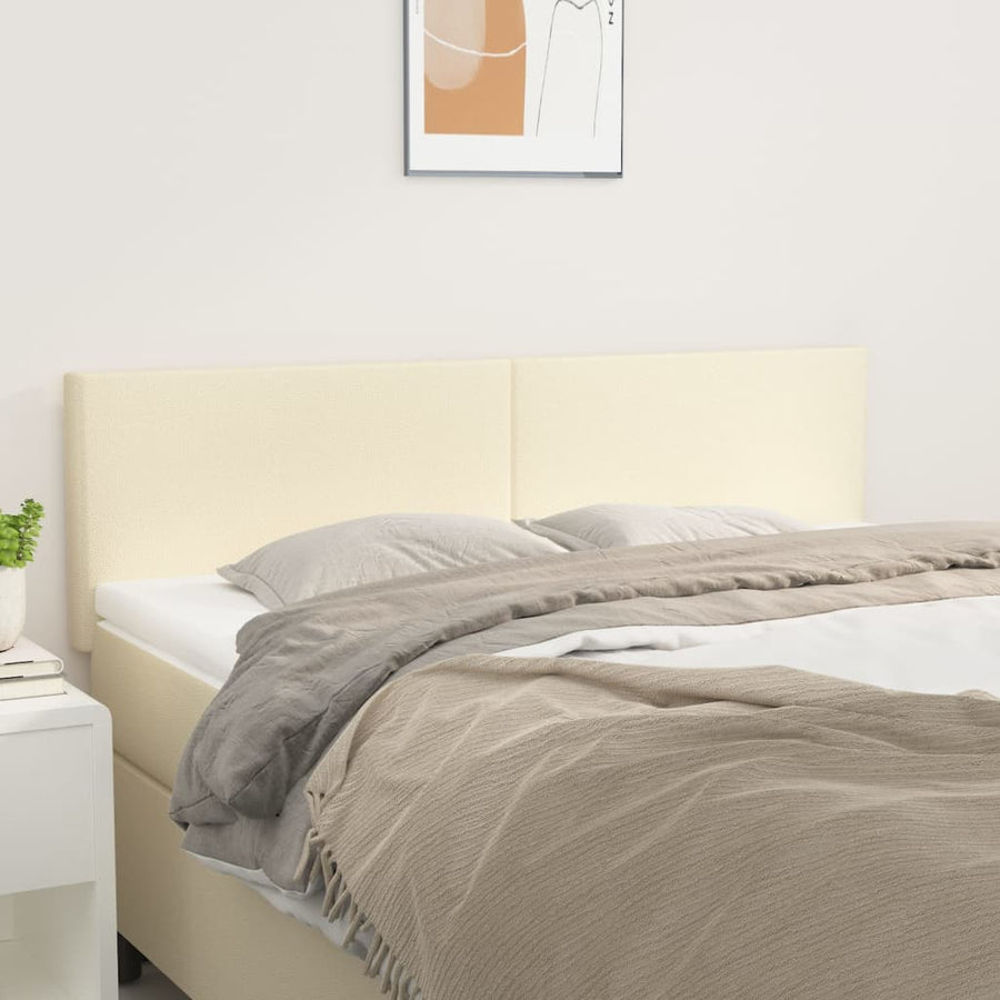 Hoofdborden 2 St 72X5X78/88 Cm Kunstleer Kleurig 1 144 cm crème