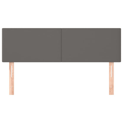 Hoofdborden 2 St 72X5X78/88 Cm Kunstleer Grijs 1 144 cm Laag