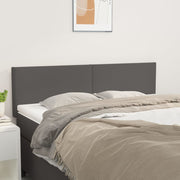 Hoofdborden 2 stuks 144x5x78/88 cm kunstleer grijs