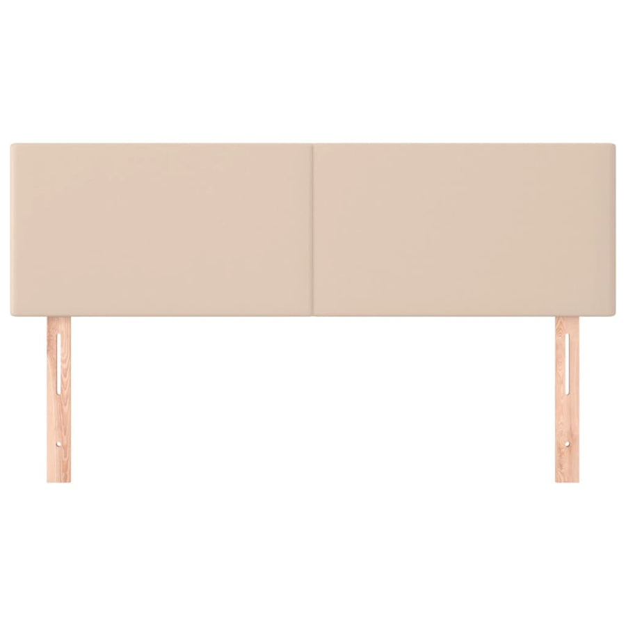 Hoofdborden 2 St 72X5X78/88 Cm Kunstleer Kleurig Cappuccino 144 cm Laag
