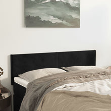 Hoofdborden 2 St 72X5X78/88 Cm Fluweel Zwart 144 cm Laag