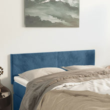 Hoofdborden 2 St 72X5X78/88 Cm Fluweel Donkerblauw 1 144 cm Laag