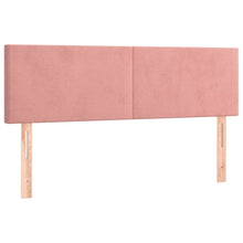 Hoofdborden 2 St 72X5X78/88 Cm Fluweel Roze 144 cm Laag