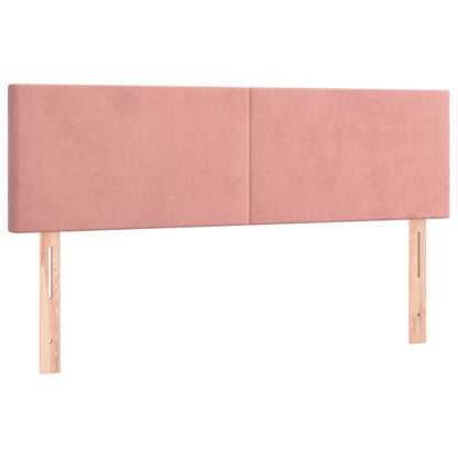 Hoofdborden 2 St 72X5X78/88 Cm Fluweel Roze 144 cm Laag