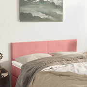 Hoofdbord 72x5x78/88 cm fluweel roze (2 stuks)
