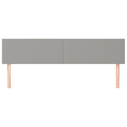 Hoofdborden 2 st 80x5x78/88 cm stof lichtgrijs 1 160 cm Lichtgrijs