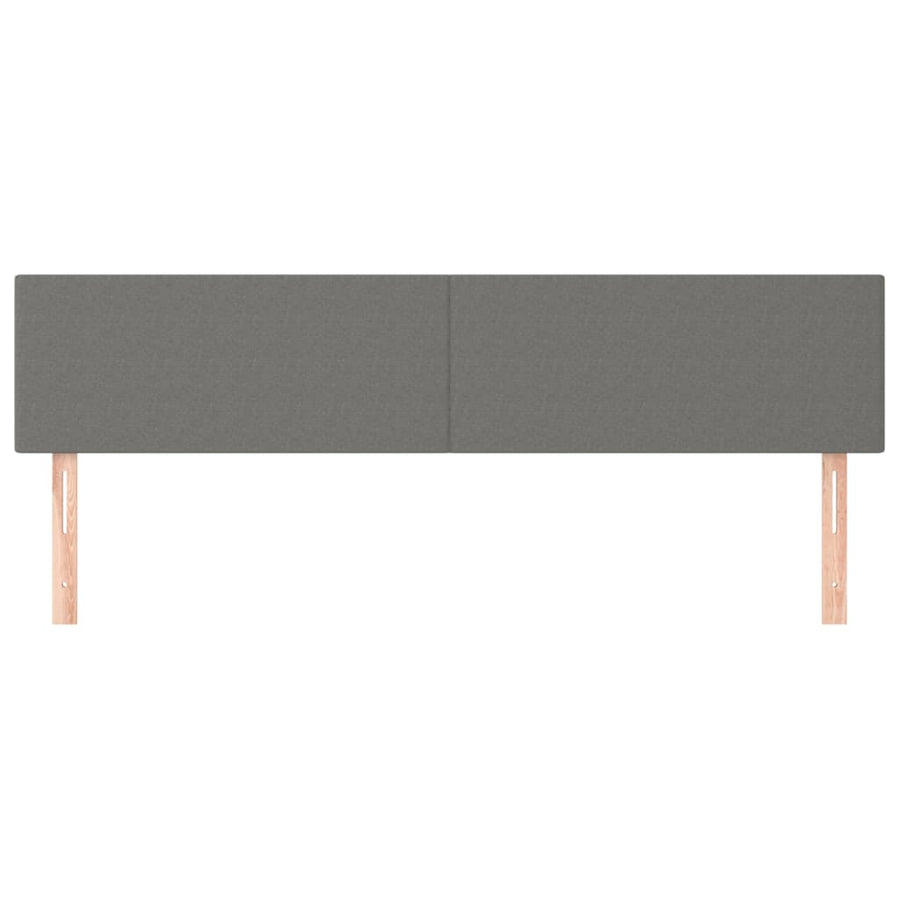 Hoofdborden 2 st 80x5x78/88 cm stof donkergrijs 1 160 cm Donkergrijs