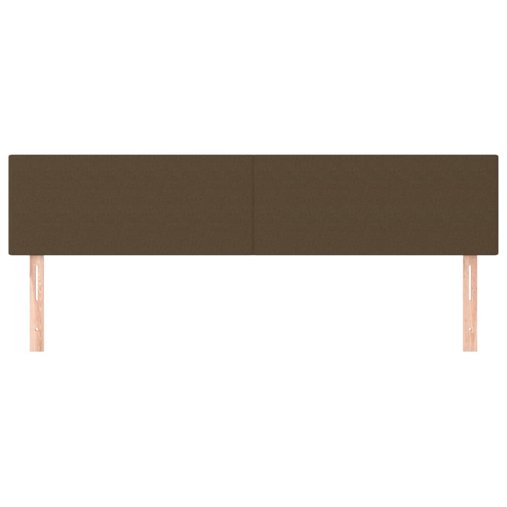 Hoofdborden 2 st 80x5x78/88 cm stof donkerbruin 1 160 cm Donkerbruin