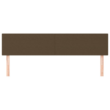 Hoofdborden 2 st 80x5x78/88 cm stof donkerbruin 1 160 cm Donkerbruin