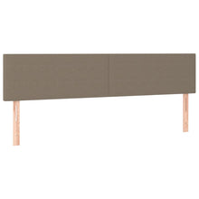 Hoofdborden 2 st 80x5x78/88 cm stof taupe 160 cm Laag