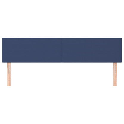 Hoofdborden 2 st 80x5x78/88 cm stof blauw 1 160 cm Blauw